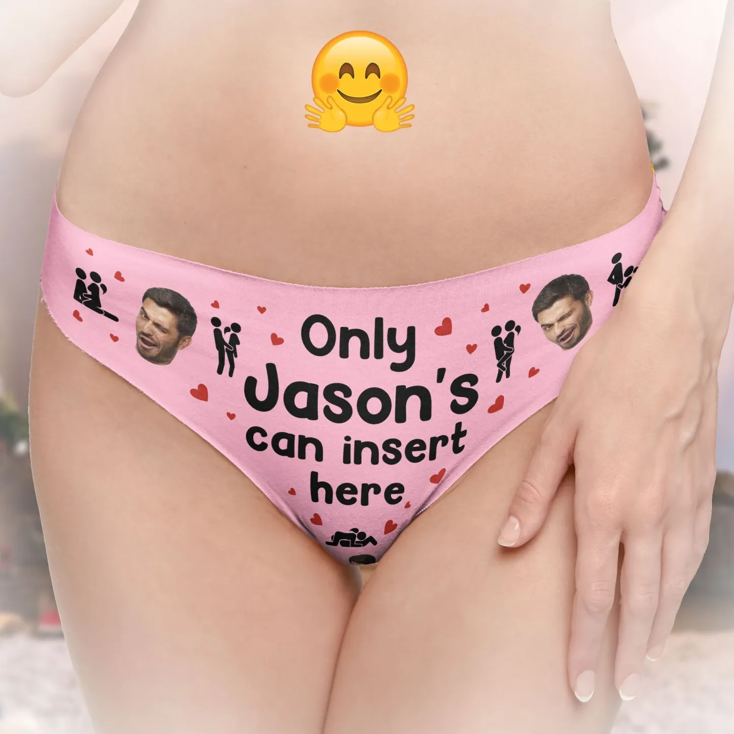 Personalized Photo Women's Low-Waisted Brief