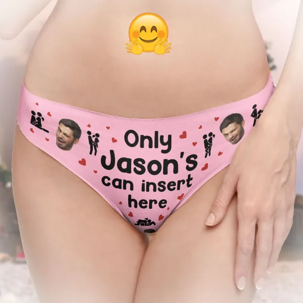 Personalized Photo Women's Low-Waisted Brief