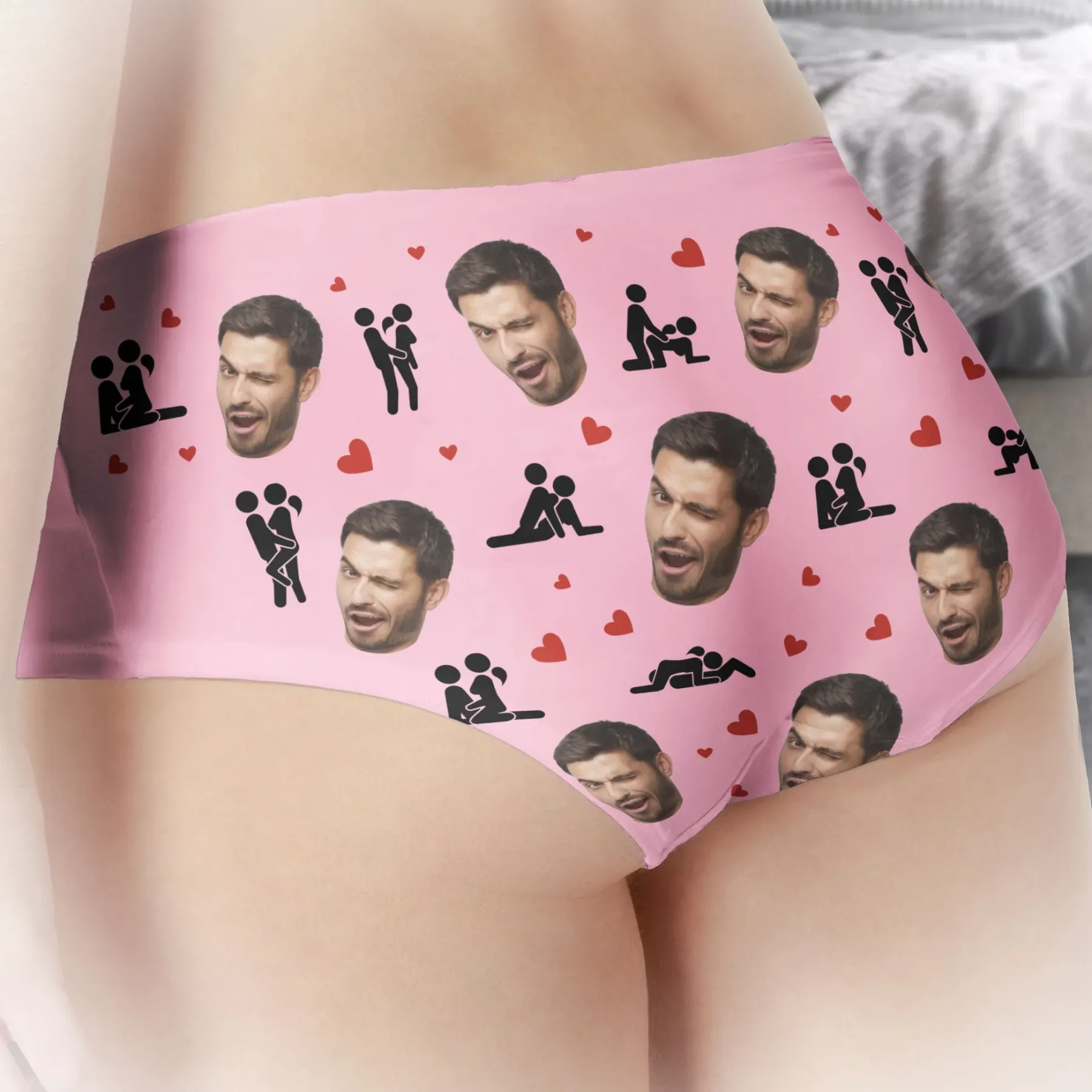 Personalized Photo Women's Low-Waisted Brief