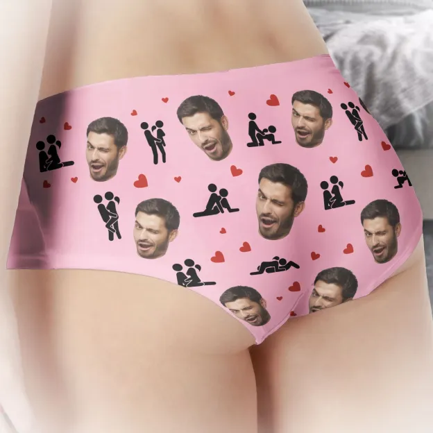 Personalized Photo Women's Low-Waisted Brief