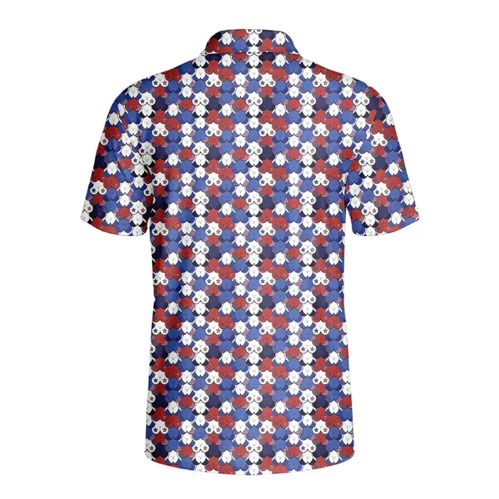 3d printed polo shirt short sleeve t-shirt for men