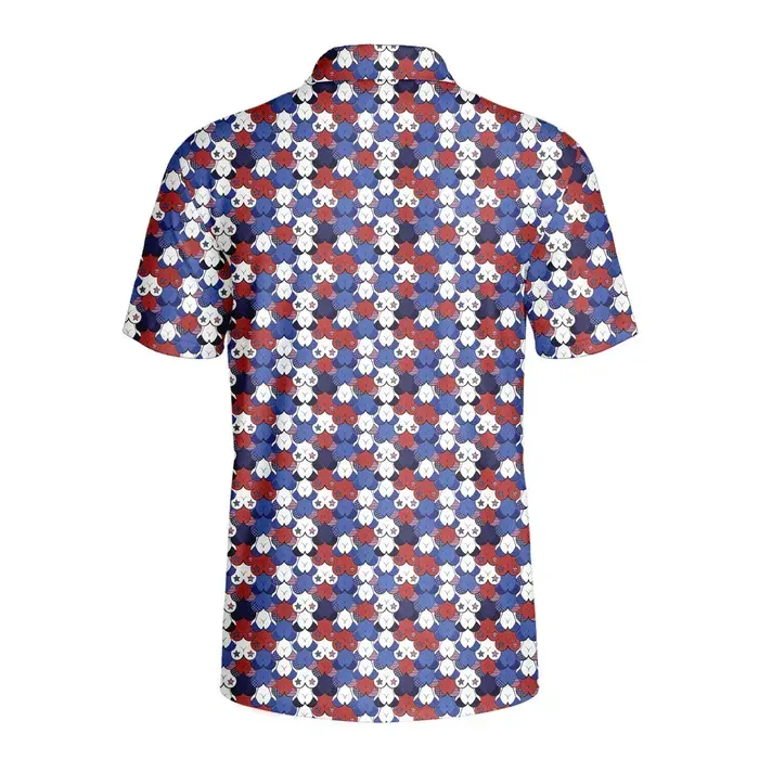 3d printed polo shirt short sleeve t-shirt for men