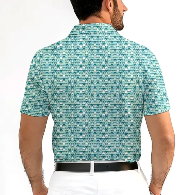 3d printed polo shirt short sleeve t-shirt for men