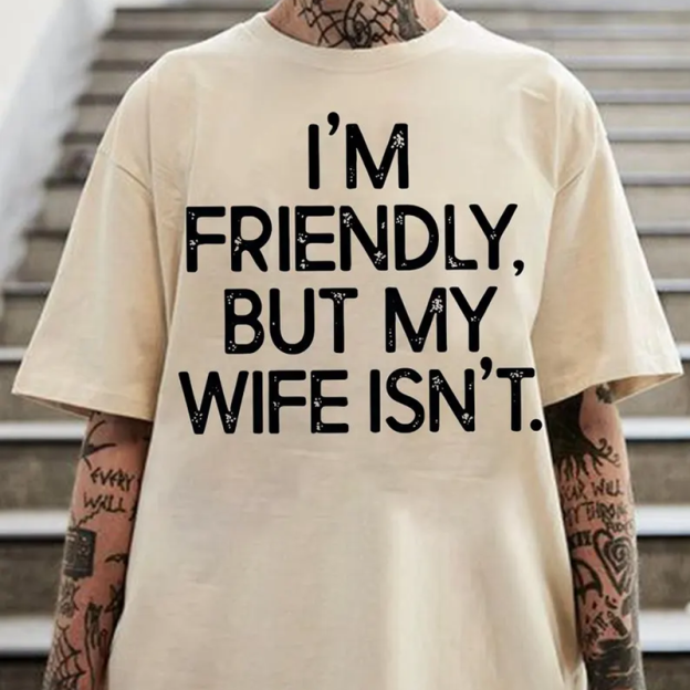 👕Humorous Contrast Print T-Shirt😅