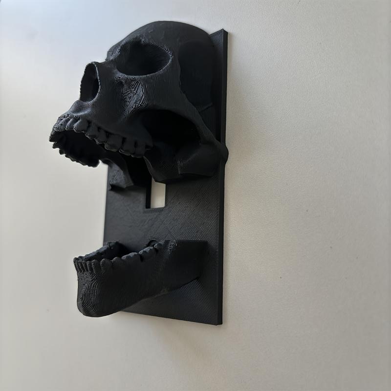 3D Printed Black Skull Switch Plate