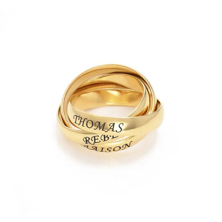 Custom Designed Overlapping Rings