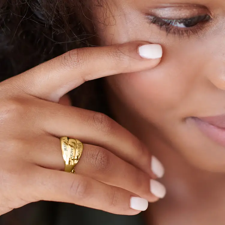 Custom Designed Overlapping Rings
