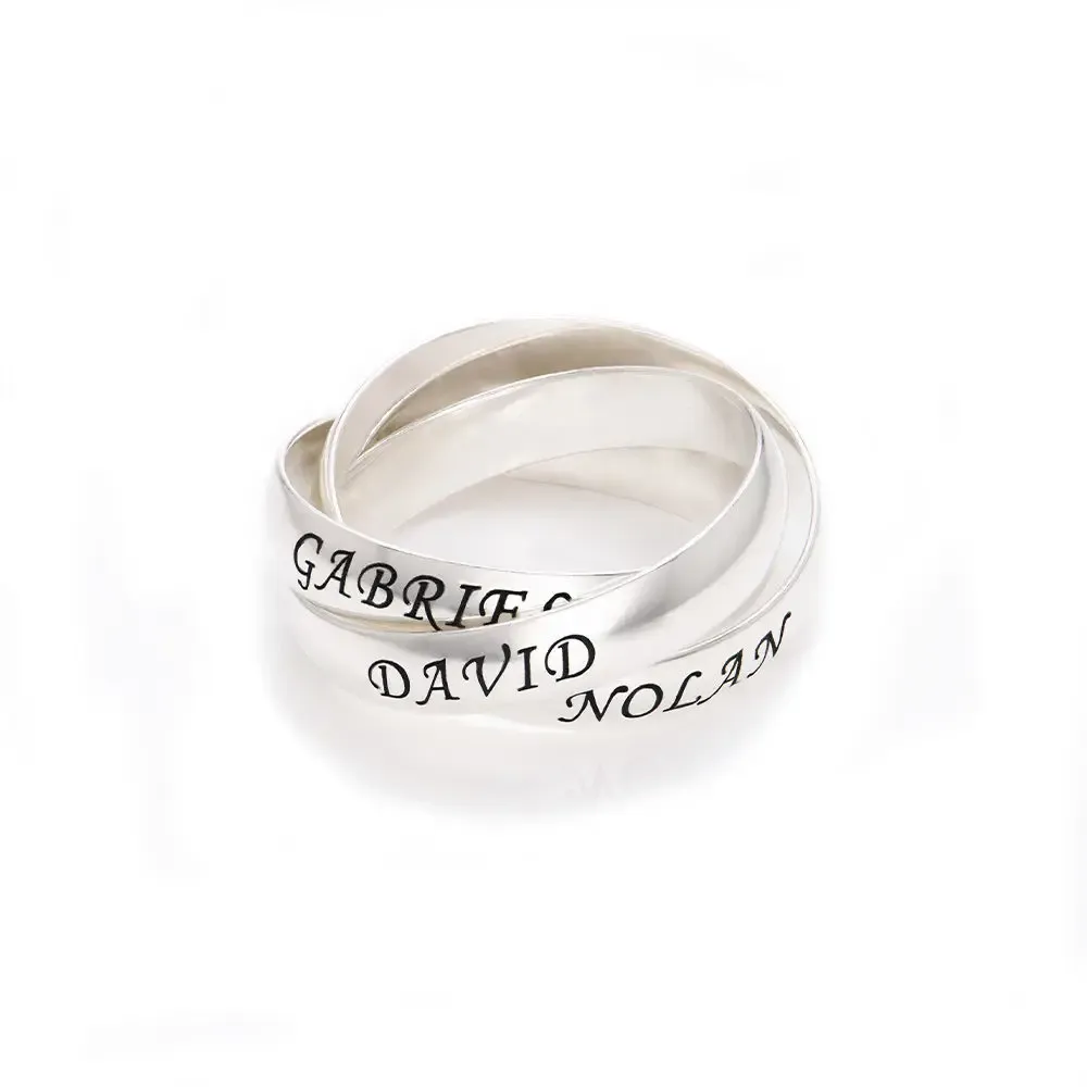 Custom Designed Overlapping Rings