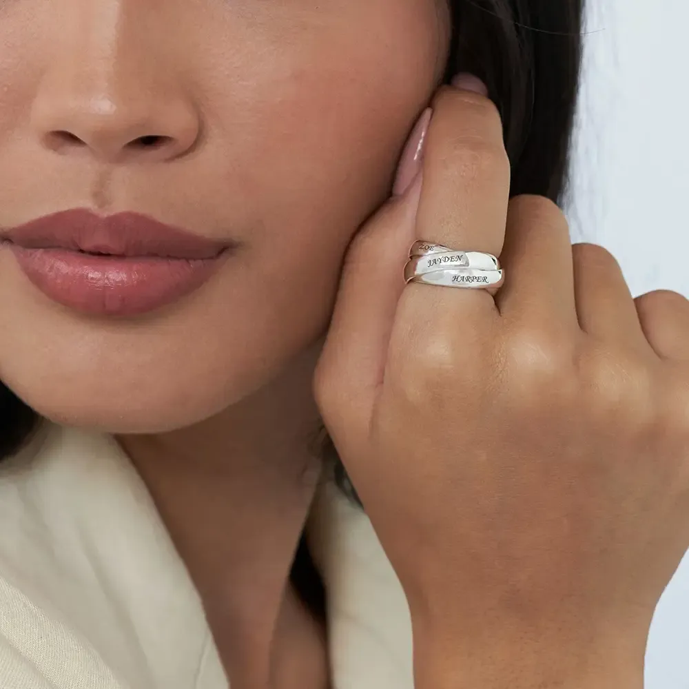 Custom Designed Overlapping Rings