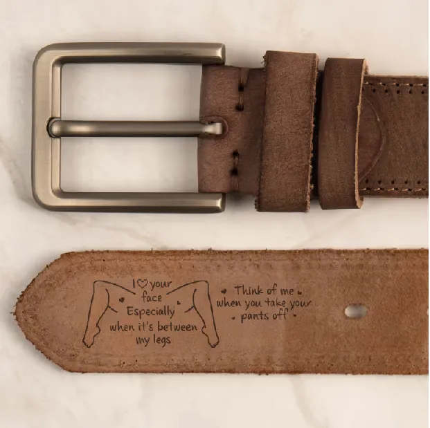 Personalized leather belt