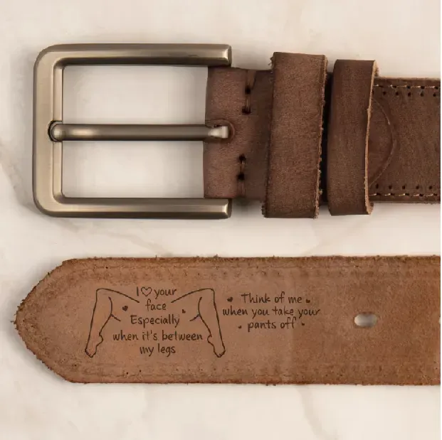 Personalized leather belt