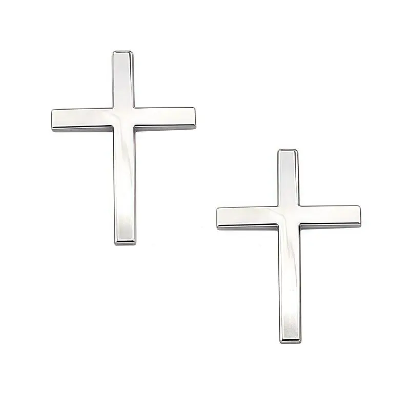 Two Pcs 3D Cross Stickers, Decorative Stickers