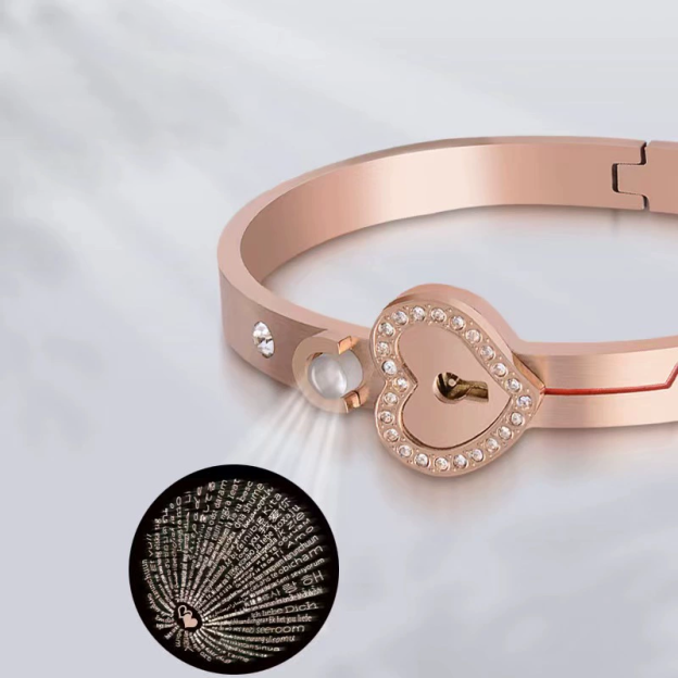 Couple Key Necklace and Love Lock Bracelet Set