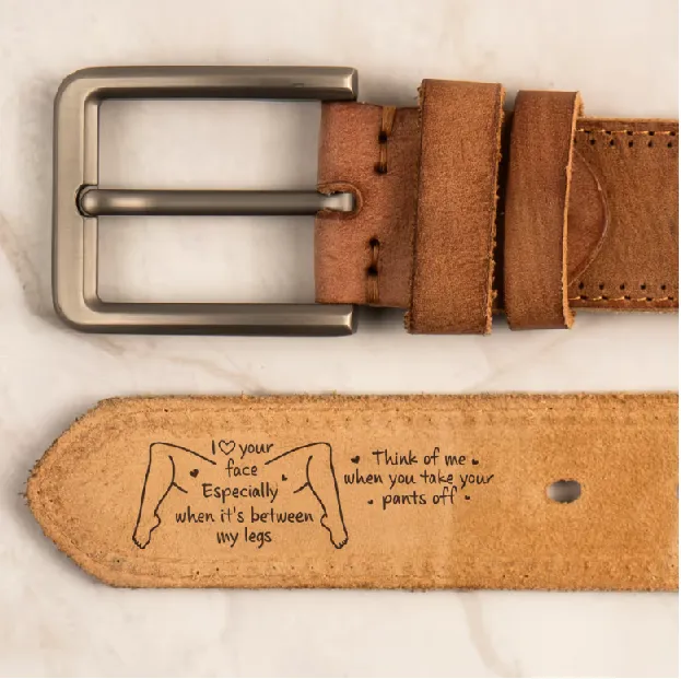 Personalized leather belt