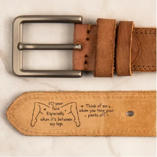 Personalized leather belt