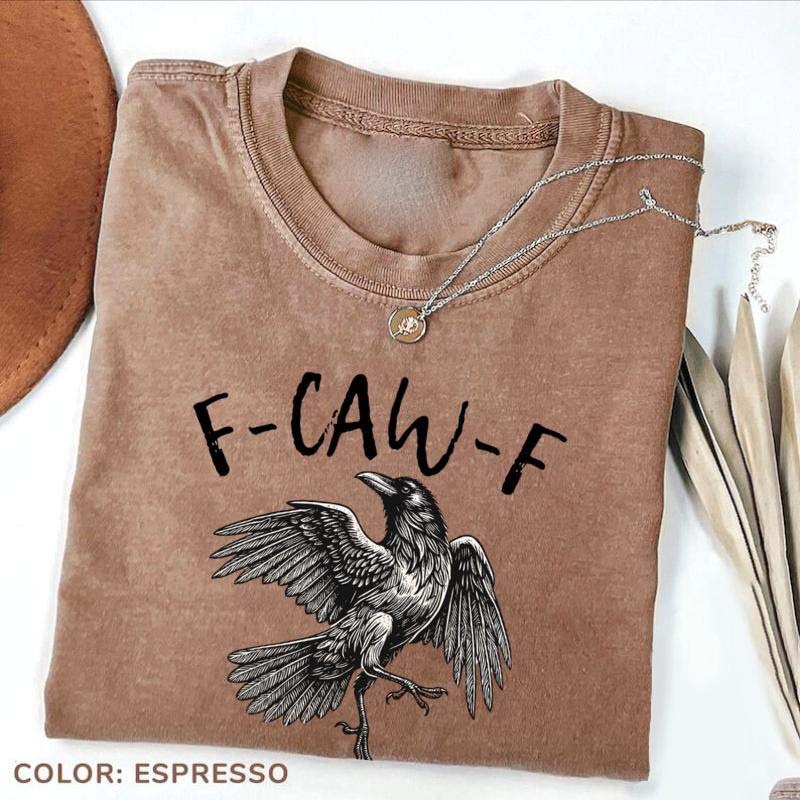 Raven Fun T-Shirt Print Short Sleeve Shirt