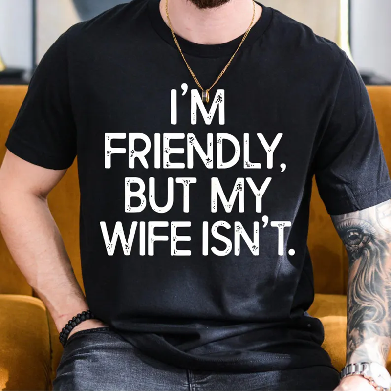 👕Humorous Contrast Print T-Shirt😅
