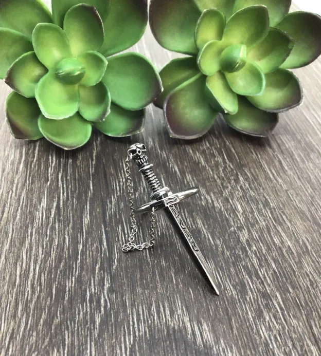 Stainless Steel Gothic Sword Ring