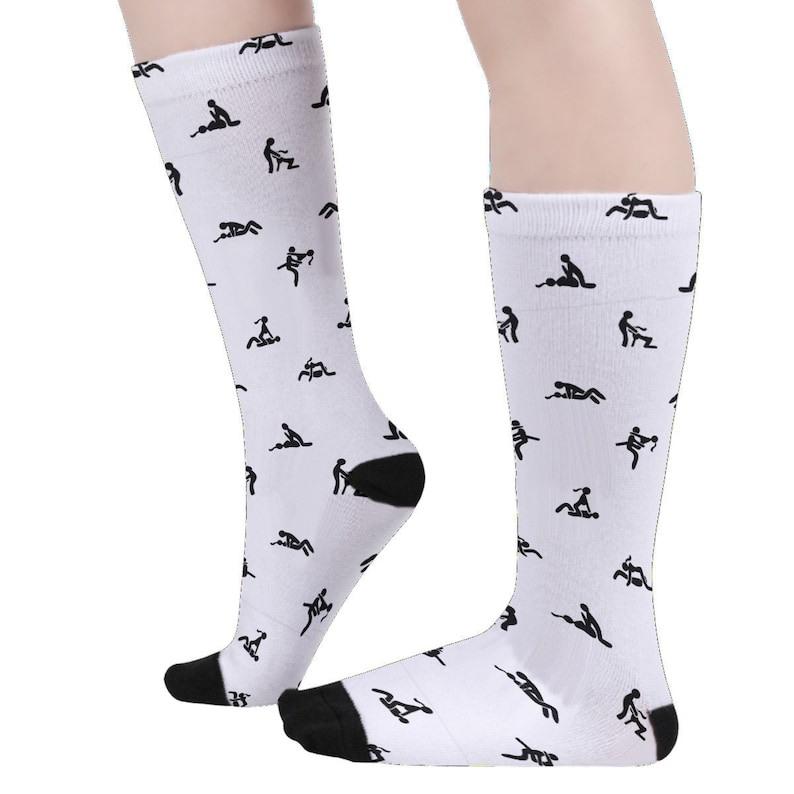 Sex Positions Print Stockings