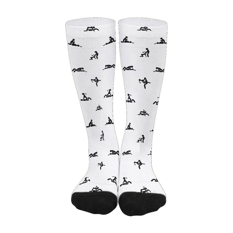 Sex Positions Print Stockings