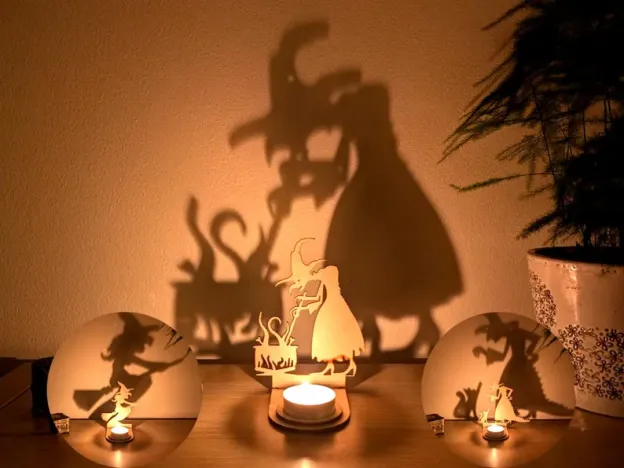Scary Witch Tea Light Holder Decorative Candle
