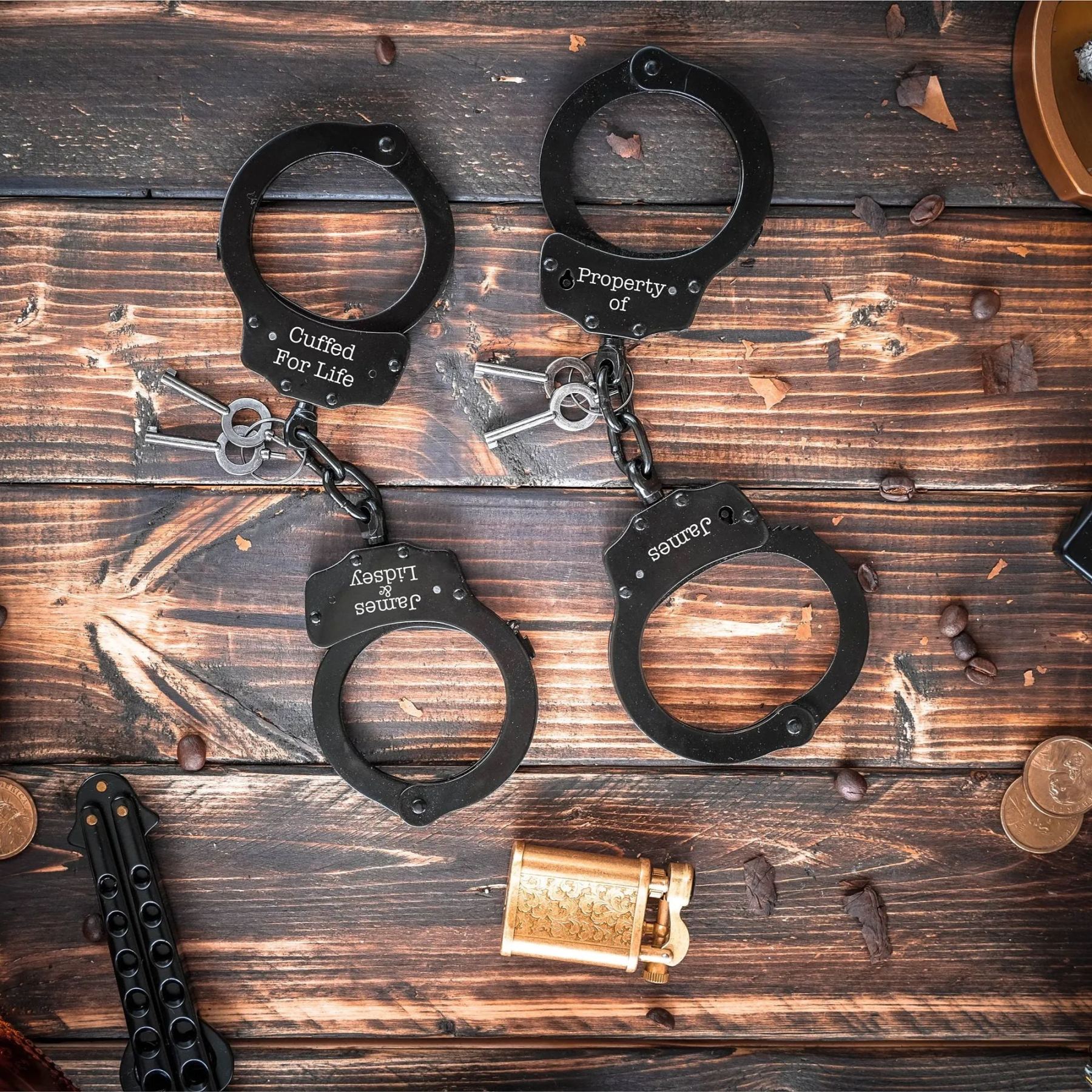 Personalized Handcuffs Holiday Gifts