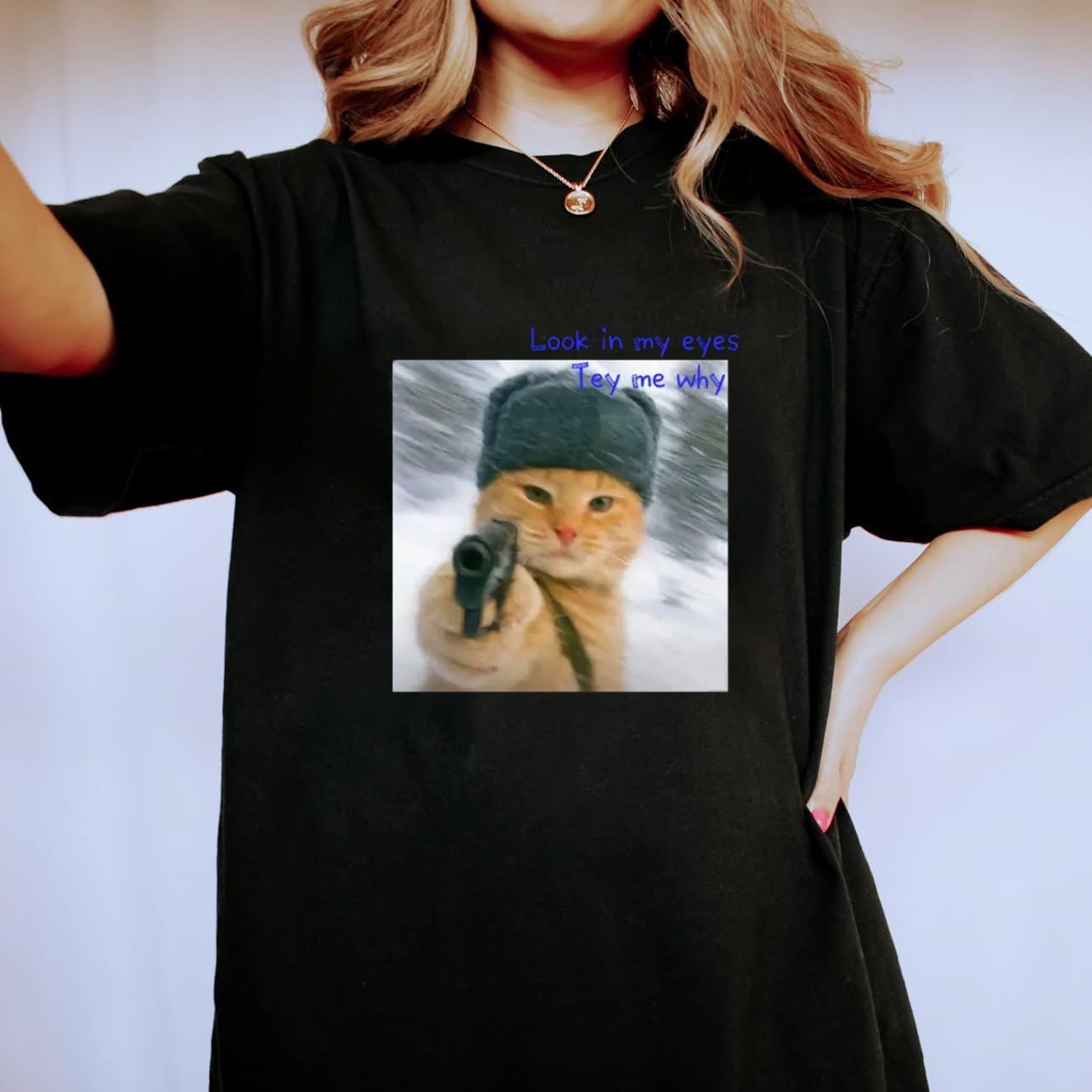 Cat Print Short Sleeve