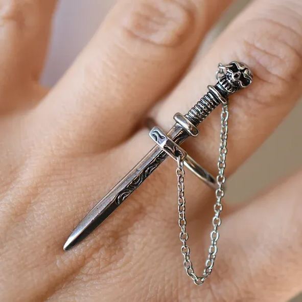 Stainless Steel Gothic Sword Ring