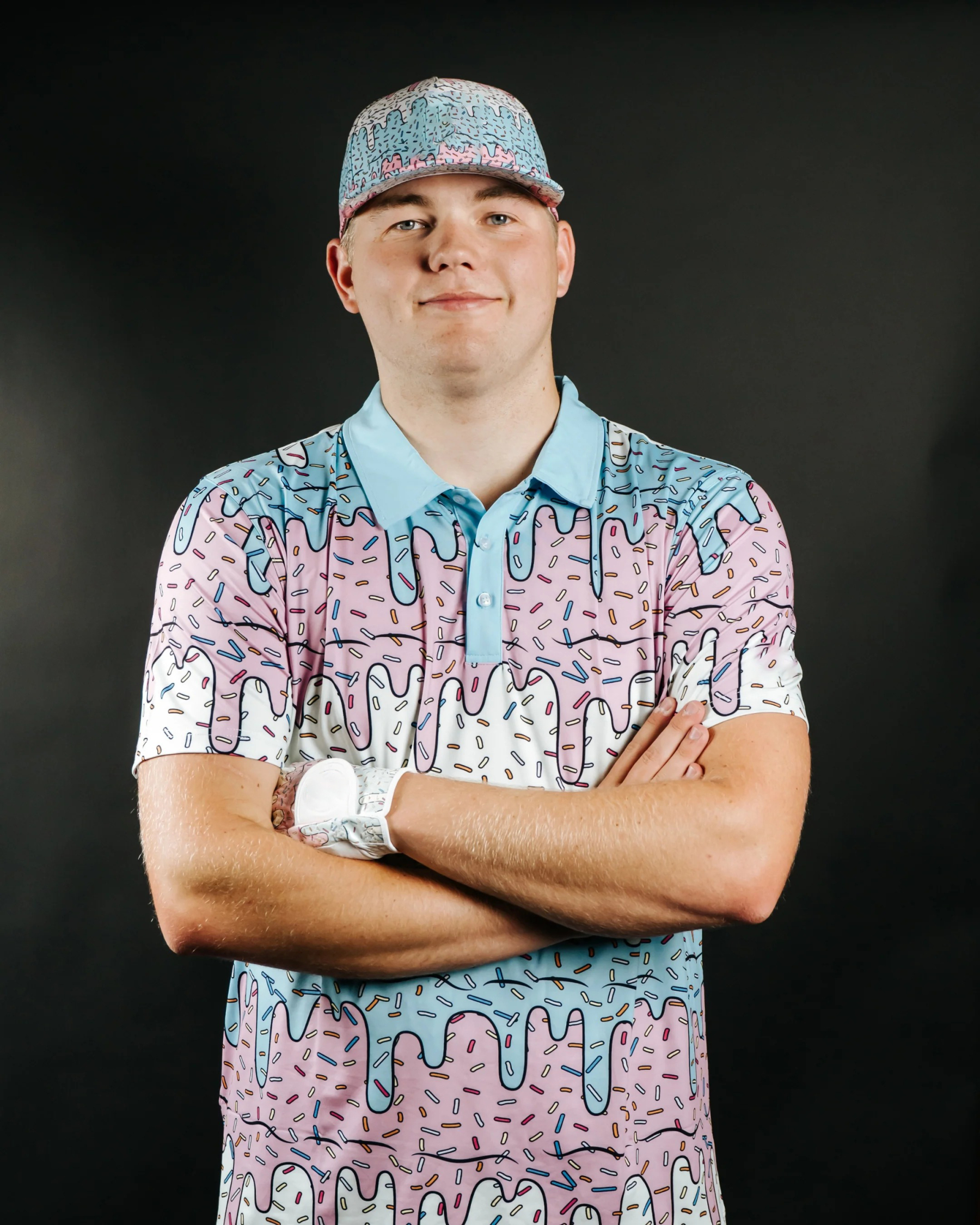 Men's Ice Cream Print Golf Polo Shirt