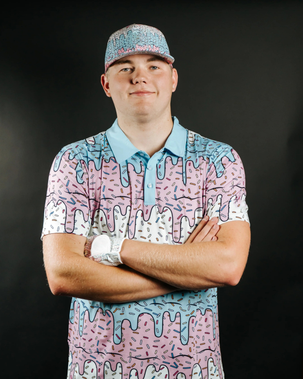 Men's Ice Cream Print Golf Polo Shirt