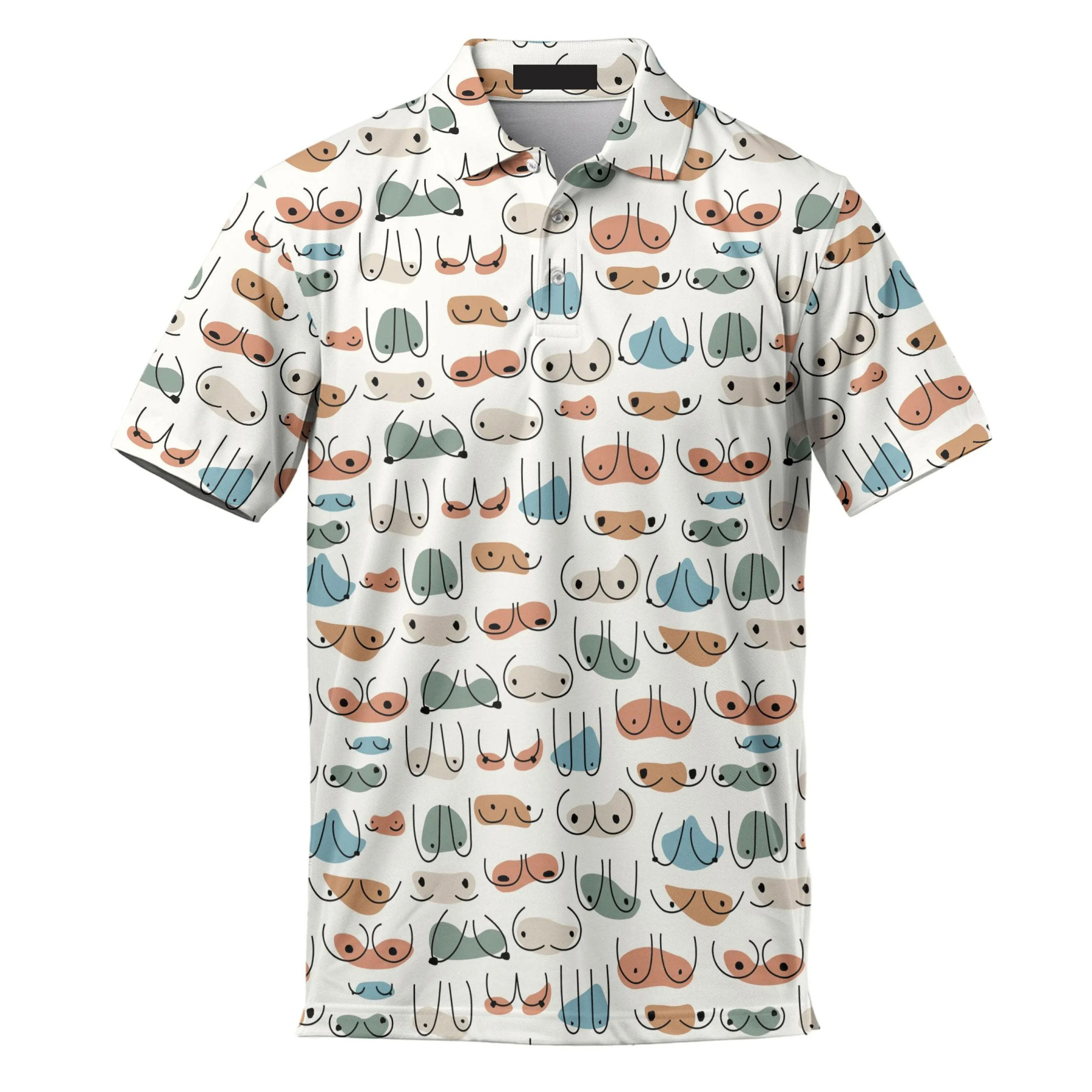 Men's and Women's Fun Pattern Polo Shirts