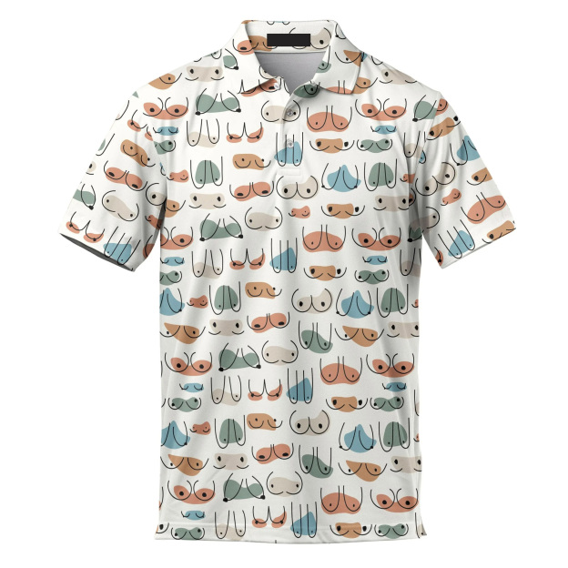 Men's and Women's Fun Pattern Polo Shirts