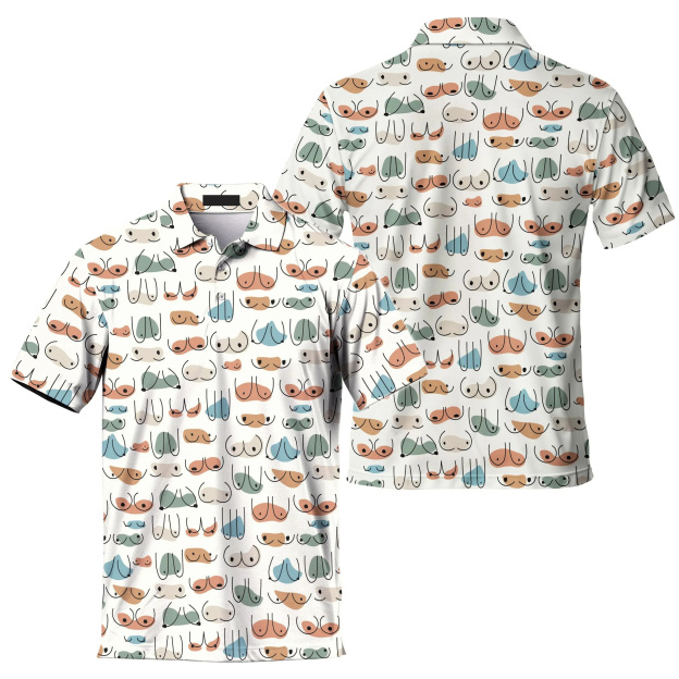 Men's and Women's Fun Pattern Polo Shirts