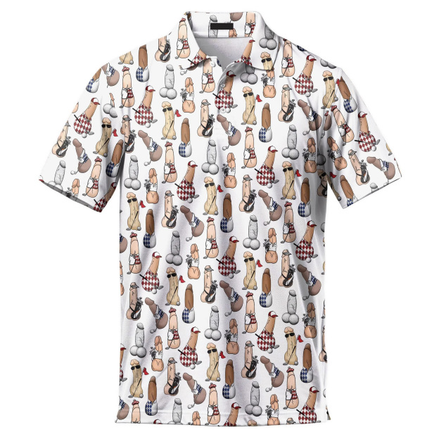 Men's and Women's Fun Pattern Polo Shirts