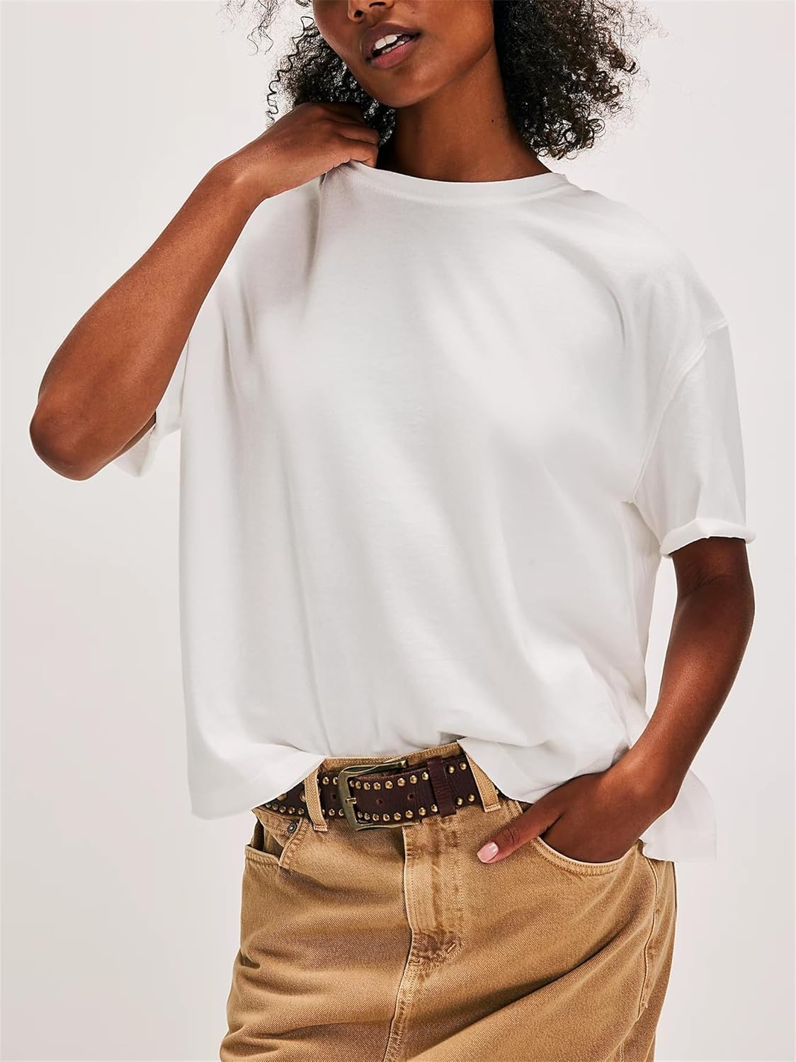 Hollow Butterfly Hot Girls Style Loose Short Round Neck T-Shirt