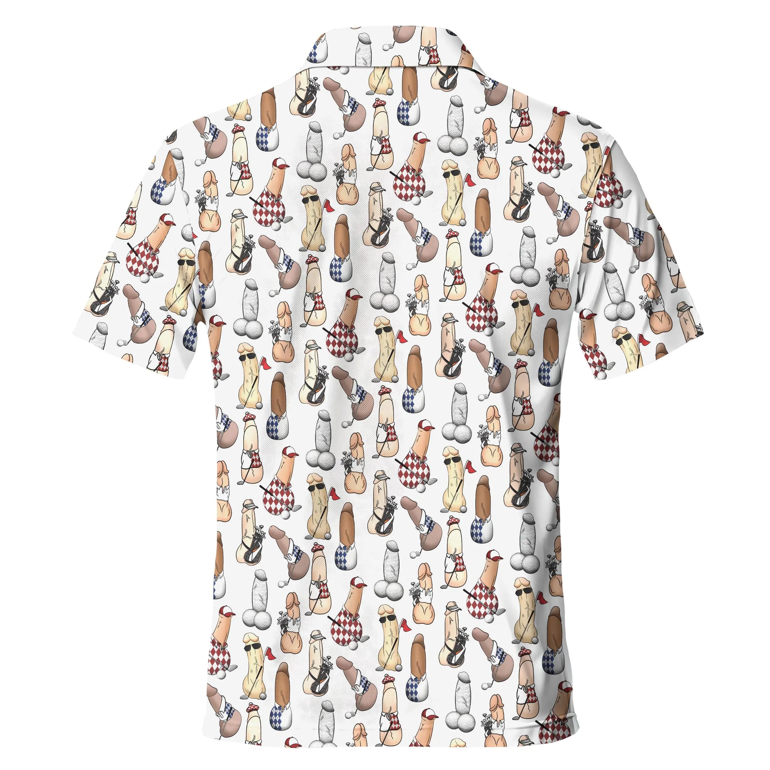 Men's and Women's Fun Pattern Polo Shirts