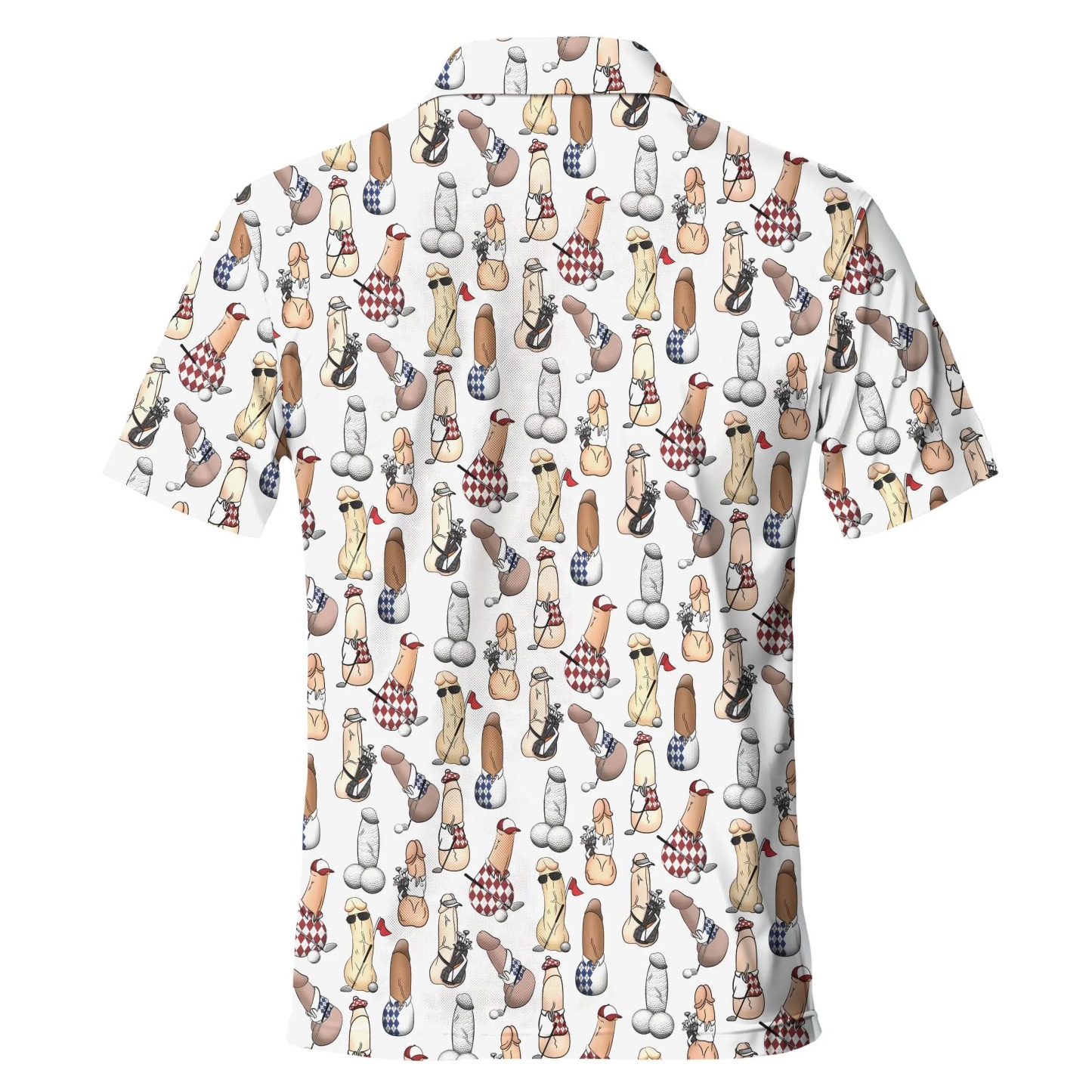 Men's and Women's Fun Pattern Polo Shirts