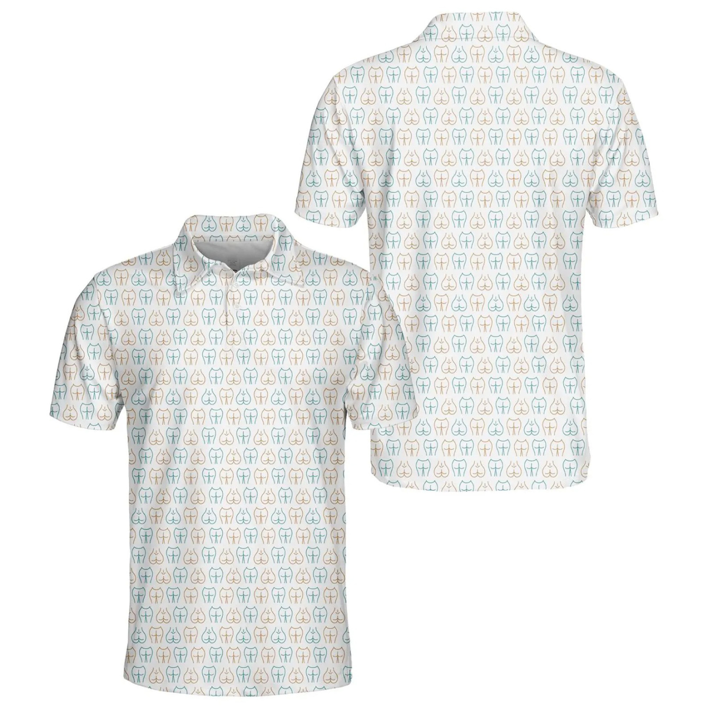 Men's and Women's Fun Pattern Polo Shirts