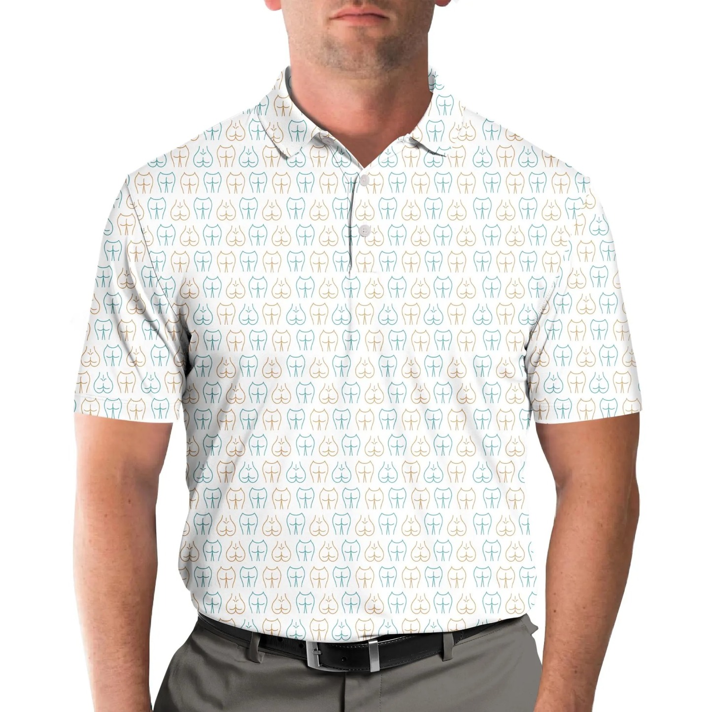 Men's and Women's Fun Pattern Polo Shirts