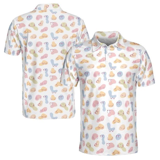 Men's and Women's Fun Pattern Polo Shirts