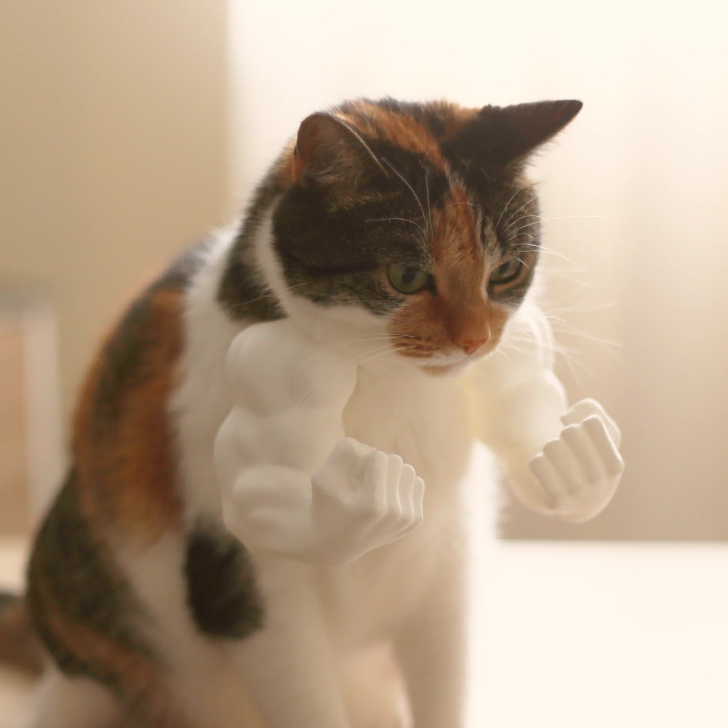 3D Printed Spoof Cat Hanging Neck Muscle Arm