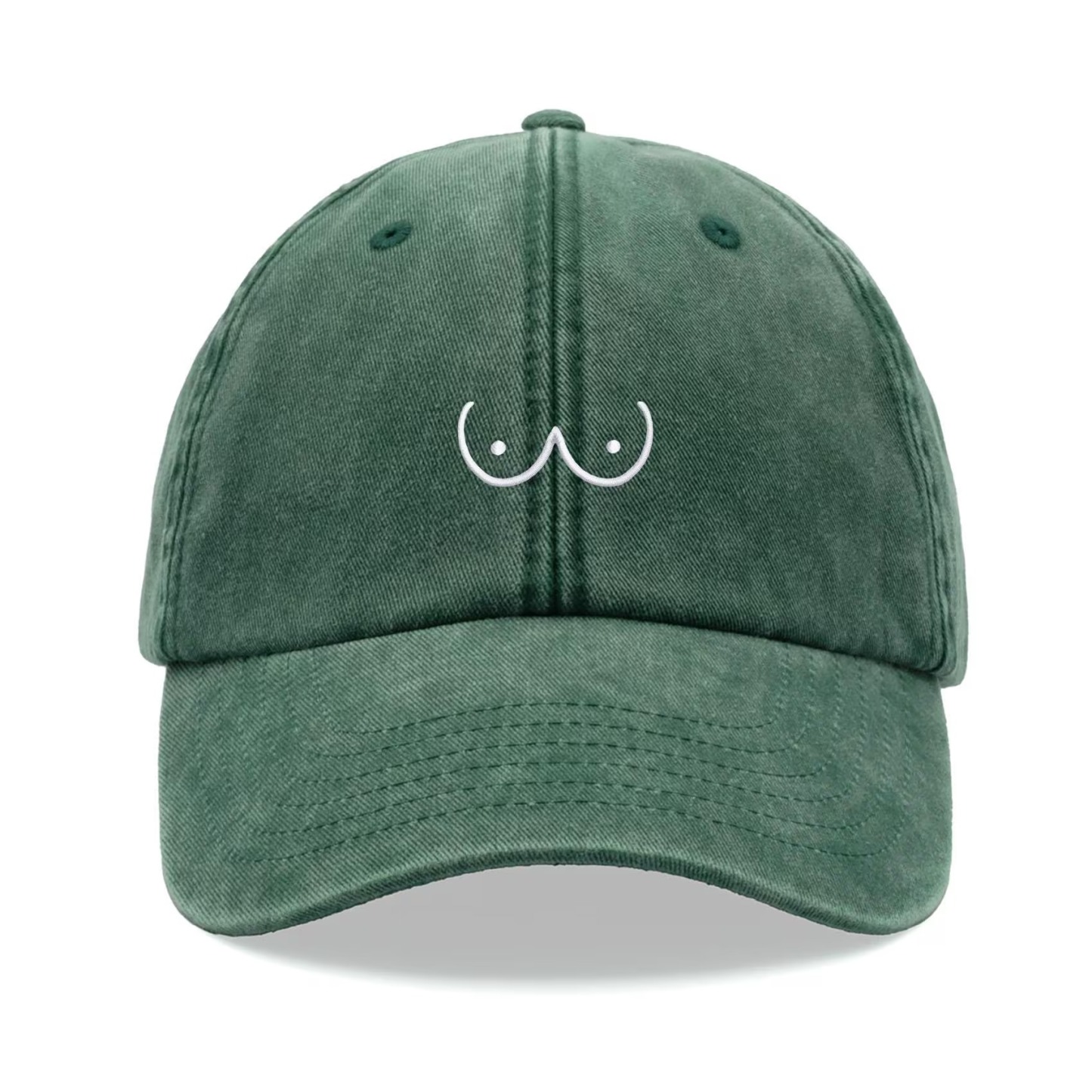 Chest Cartoon Baseball Cap Retro Washed Unisex