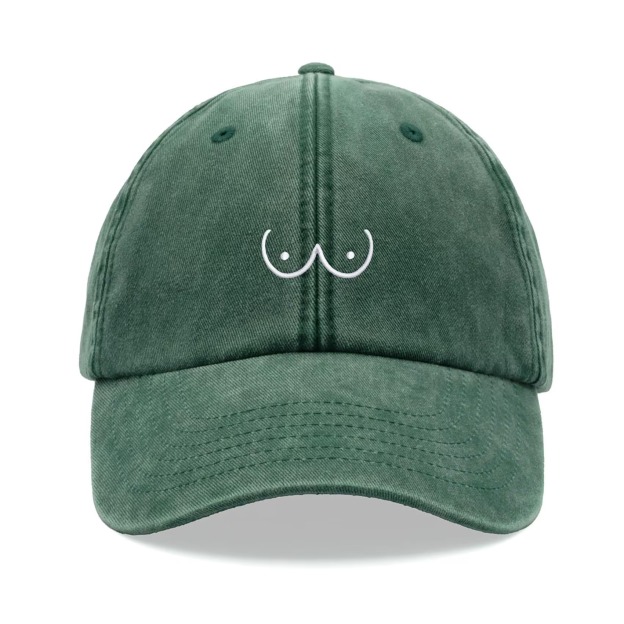 Chest Cartoon Baseball Cap Retro Washed Unisex