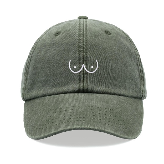 Chest Cartoon Baseball Cap Retro Washed Unisex