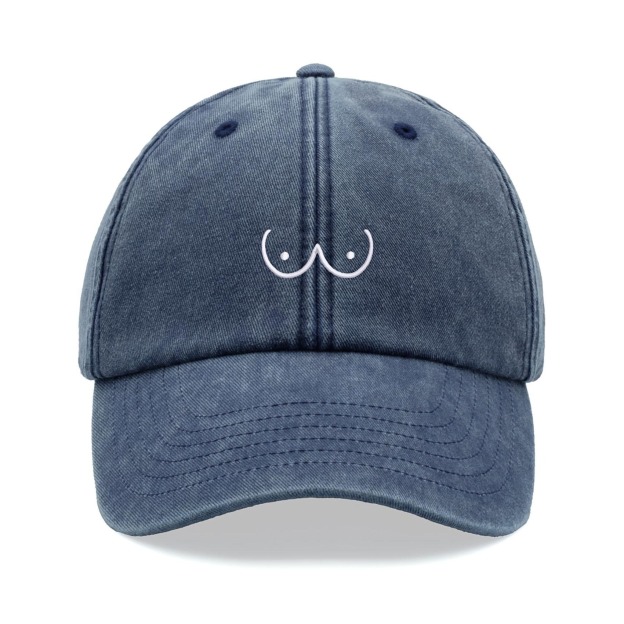 Chest Cartoon Baseball Cap Retro Washed Unisex