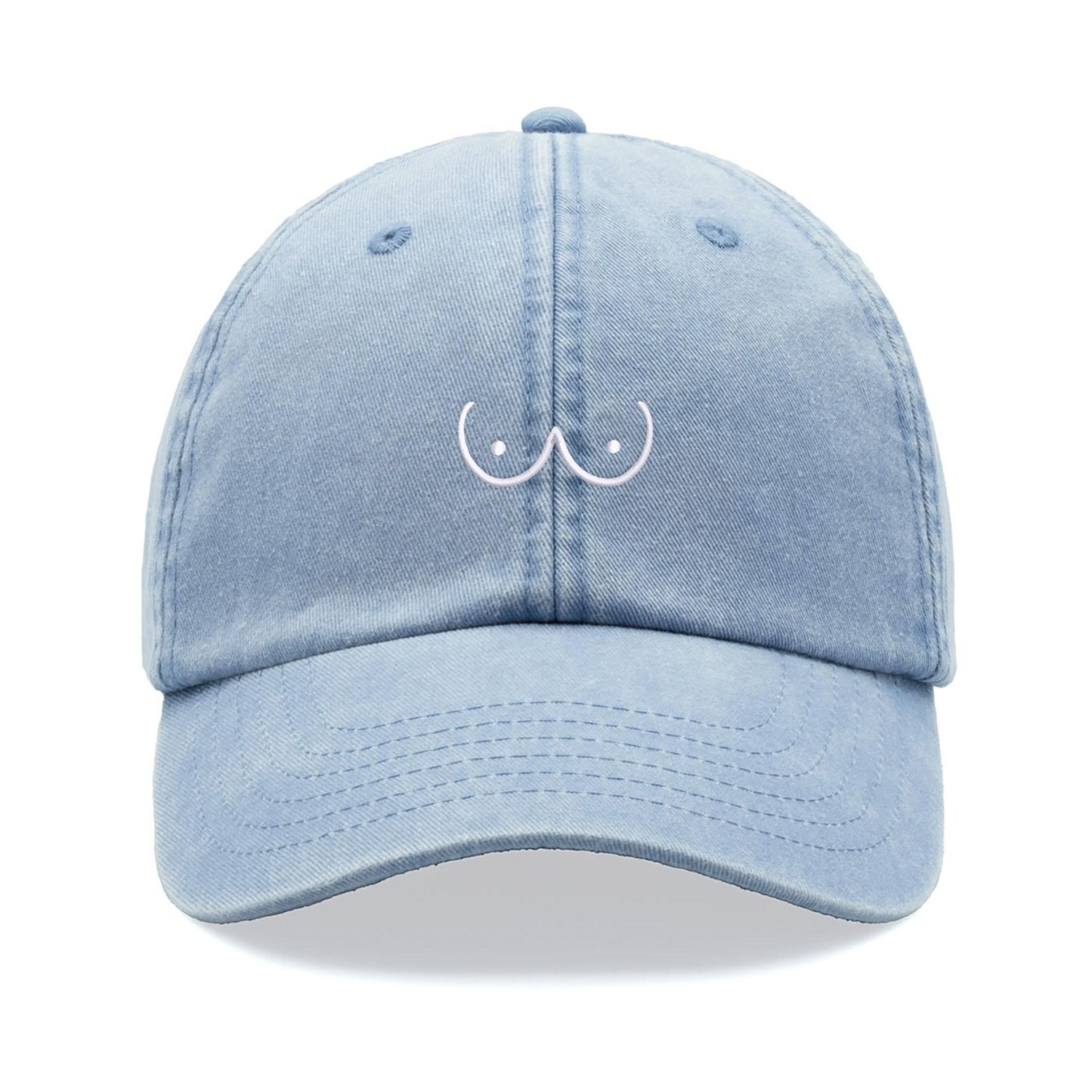 Chest Cartoon Baseball Cap Retro Washed Unisex