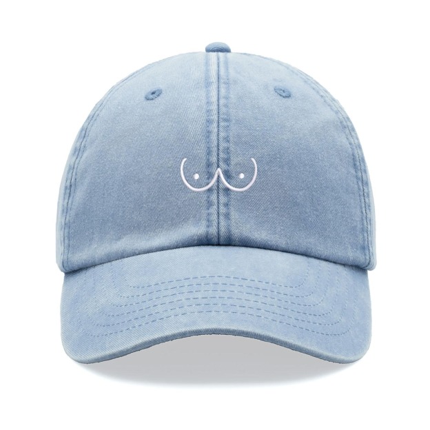 Chest Cartoon Baseball Cap Retro Washed Unisex