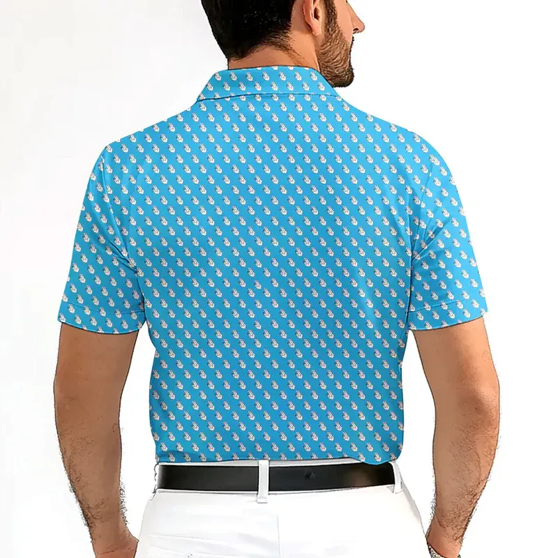 3D Fun Pattern Golf Polo Shirt