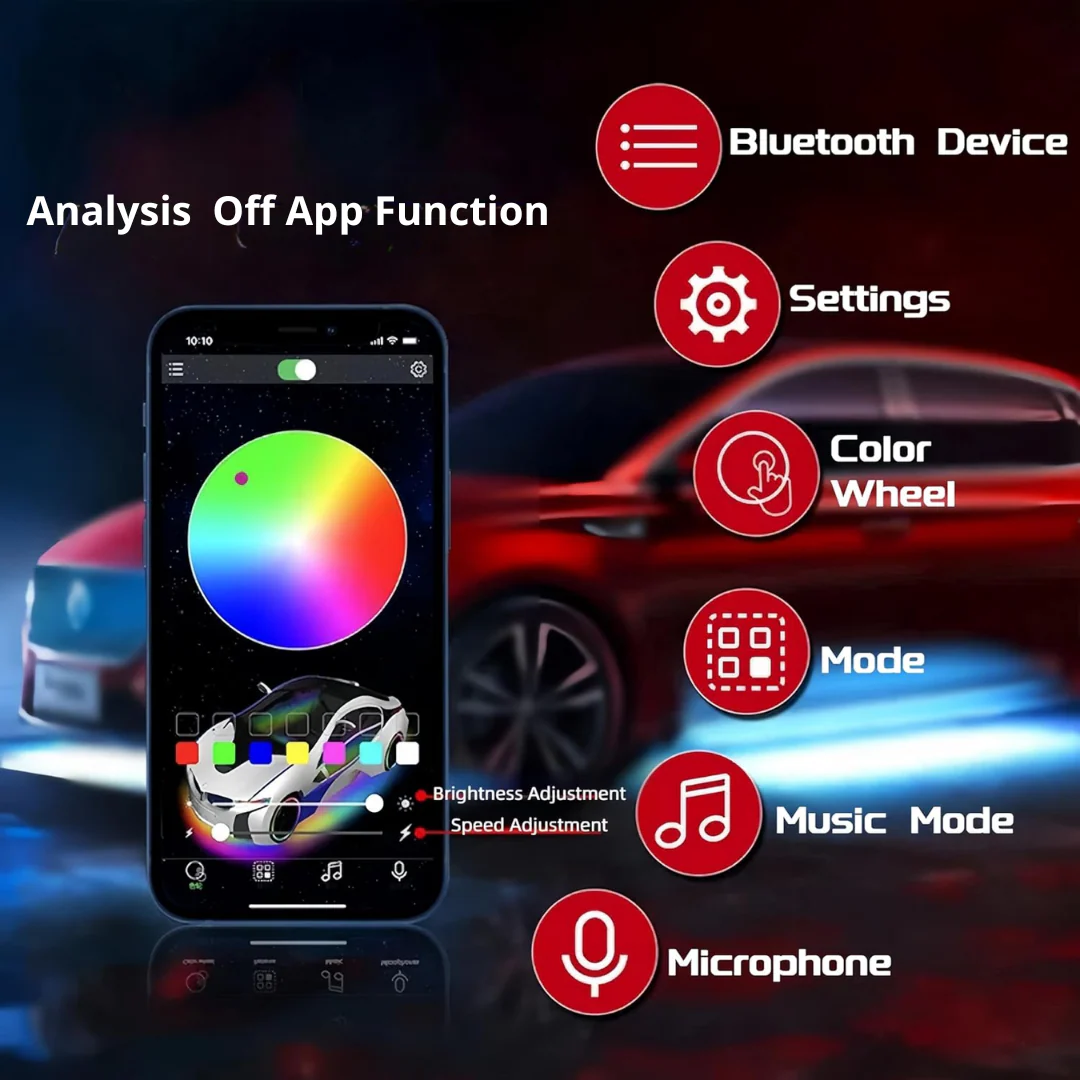 Car LED Colorful Floor Mats