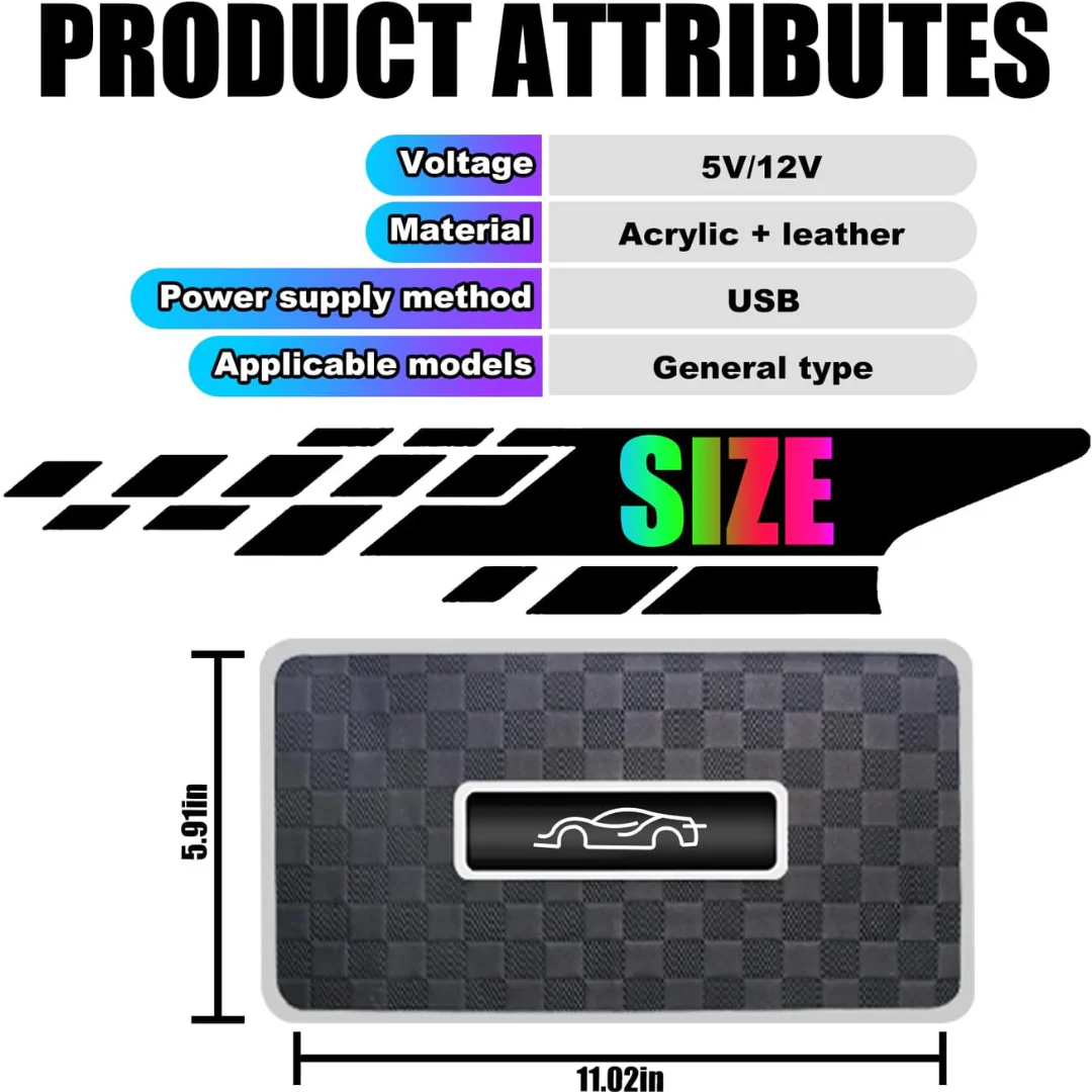 Car LED Colorful Floor Mats